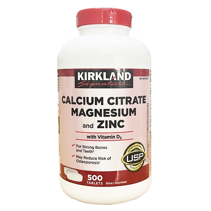 (Exp.04/2028)Kirkland Calcium Citrate Magnesium and Zinc With Vitamin D3 500 Tablets