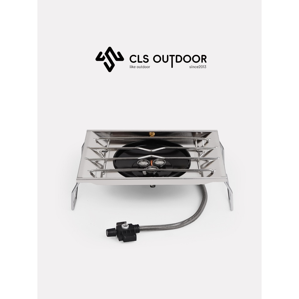 CLS เตาแก๊ส สแตนเลส IGT Unit SUS Gas stove ทรงตะแกรง ใส่โต๊ะ IGT ได้ทุกยี่ห้อ พร้อมเคสจัดเก็บ