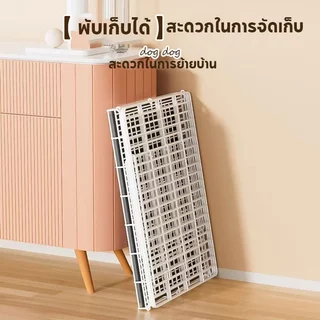 กรงเหล็กสัตว์เลี้ยงแบบมีถาดลอง กรงสัตว์เลี้ยง ของใช้สัตว์เลี้ยง กรงแมวพับได้ บ้านหมาแมว ส่งฟรี