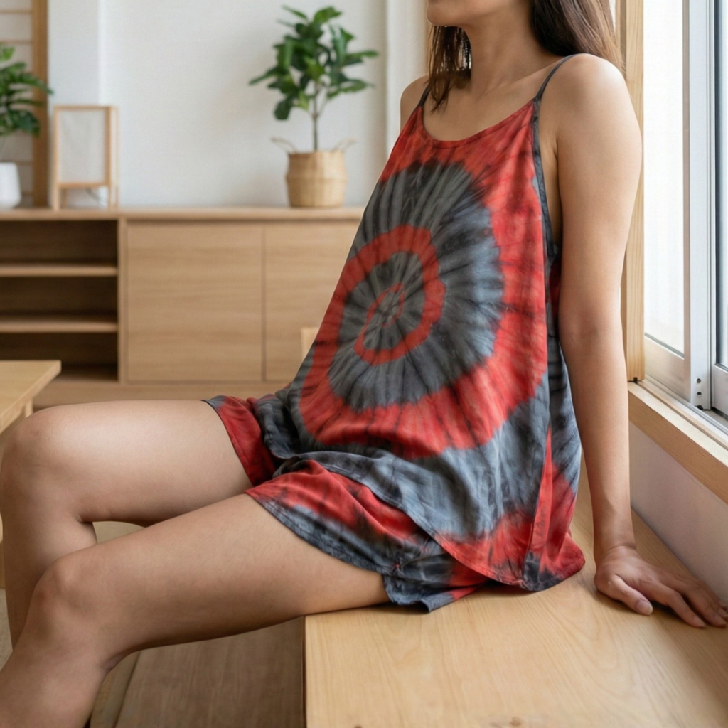 ชุดเซตมัดย้อม เสื้อสายเดี่ยว+กางเกง - รูปที่ 3