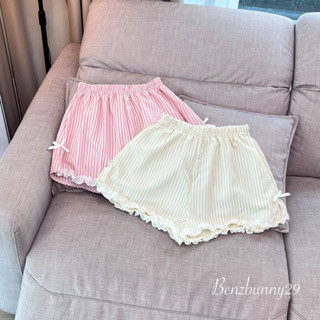 Benzbunny -Dreamy shorts เอว 32-42“ กางเกงขาสั้นแต่งระบาย-โบ…