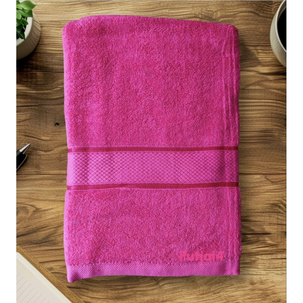 ผ้าขนหนูเช็ดตัว​cottonแท้ รุ่นจัมโบ้สีโทนพื้น​ พรีเมี่ยมทอเส้นด้าย​คู่​ หนานุ่ม ซับน้ำดี ขนาด 90*150CM - รูปที่ 5