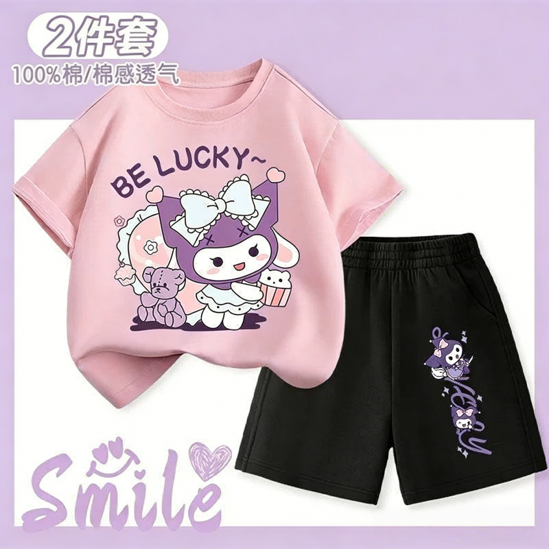 【จัดส่งไทย】2ชิ้น BOBเซ็ตชุดเด็ก เสื้อ+กางเกง ชุดสองชิ้น（จัดส่งจากประเทศไทย）ชุดเด็กผู้หญิงชุดลำลองฤดูร้อนสไตล์ตะวันตกชุดส