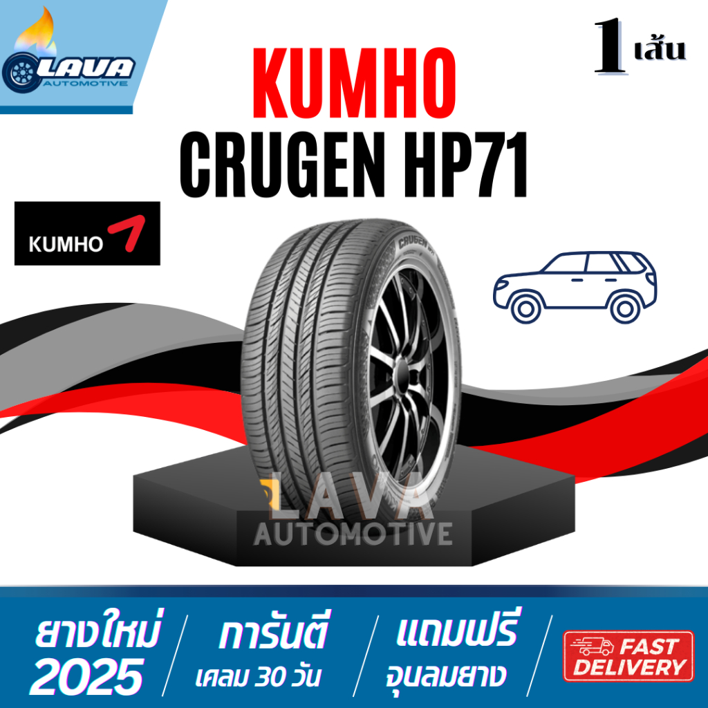 KUMHO HP71 ปี25 1เส้น 245/55R17 225/60R18 235/65R18 245/55R18 245/55R19 275/45R22 305/40R22 crugen ย