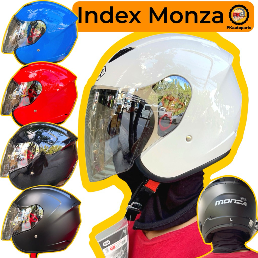 หมวกกันน็อค INDEX MONZA New 2025!! ไม่มีช่องคล้องหมวก