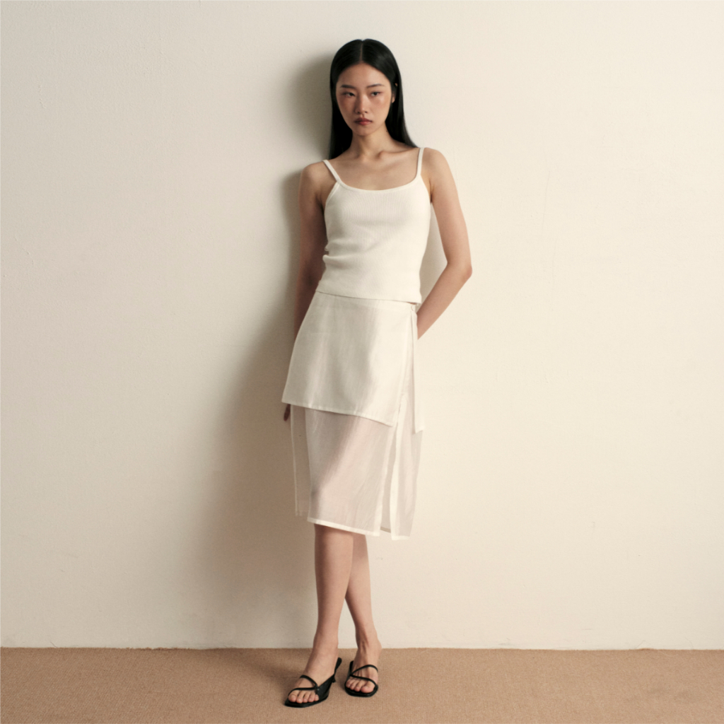SHE KNOWS - Meritt Knit Tank เสื้อสายเดี่ยว ผ้าคอตต้อนออร์แกนิค