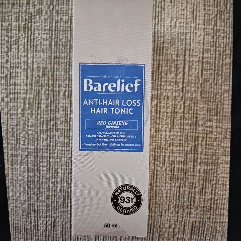 Barelief Red Ginseng Anti-Hair loss Hair Tonic 50ml  แบร์รีลีฟ เซรั่มบำรุงหนังศรีษะ