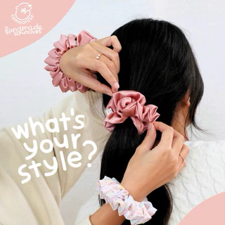 Lamoonist • FLUFFY • (ผมหนามาก) • EXTRA thick hair scrunchie • ยางมัดผมซาตินสีพื้น