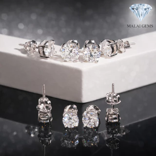 ต่างหูเพชรสวิส CZ แท้ 100% ไม่ลอก ไม่ดำ 💎 Malai Gems ต่างหูแฟชั่น ตุ้มหู มีใบรับประกัน มีส่งด่วนทันที🇹🇭