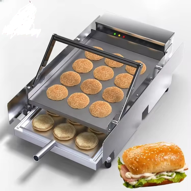 เครื่องทำเบอร์เกอร์  ปิ้งขนมปังทำเบอร์เกอร์ Commercial burger machine