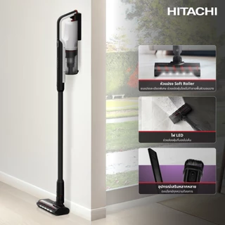 Hitachi ฮิตาชิ เครื่องดูดฝุ่นไร้สายหัวแปรง Soft Roller 50AW 1.7 กก. Handstick รุ่น PV-X70P สีขาว