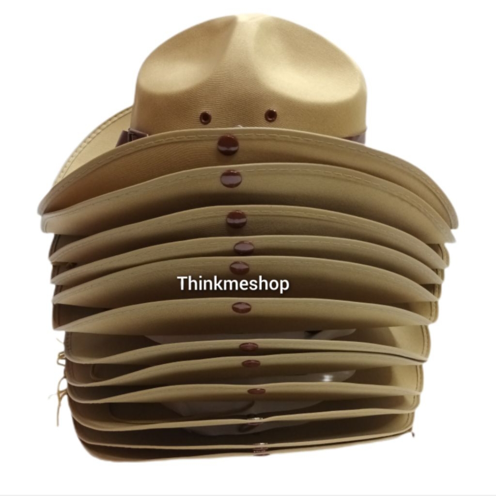 หมวกปีกลูกเสือสามัญ(1โหล) หมวกปีก+ดอกจันทร์+เข็ม2ขา(1โหล)