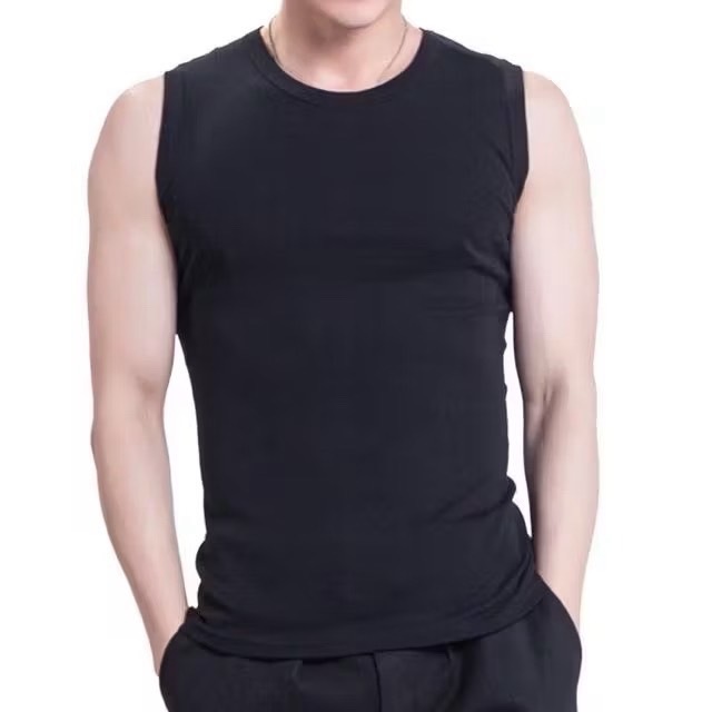 เสื้อแขนกุดผู้ชาย (ผ้าคอตตอน) เสื้อกล้ามผู้ชาย แขนกุดคอกลม ผ้านิ่มยืดได้เยอะ ใส่สบายไม่ร้อน