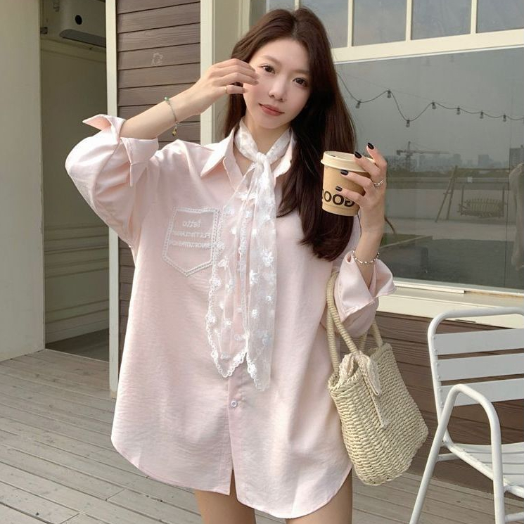 aililai1688 เสื้อเชิ้ต สีพื้น แขนยาว ใส่แล้วไม่เบื่อ สไตล์ง่ายๆ แต่ดูดีมาก ใส่ได้หลายโอกาส คุ้มสุดด