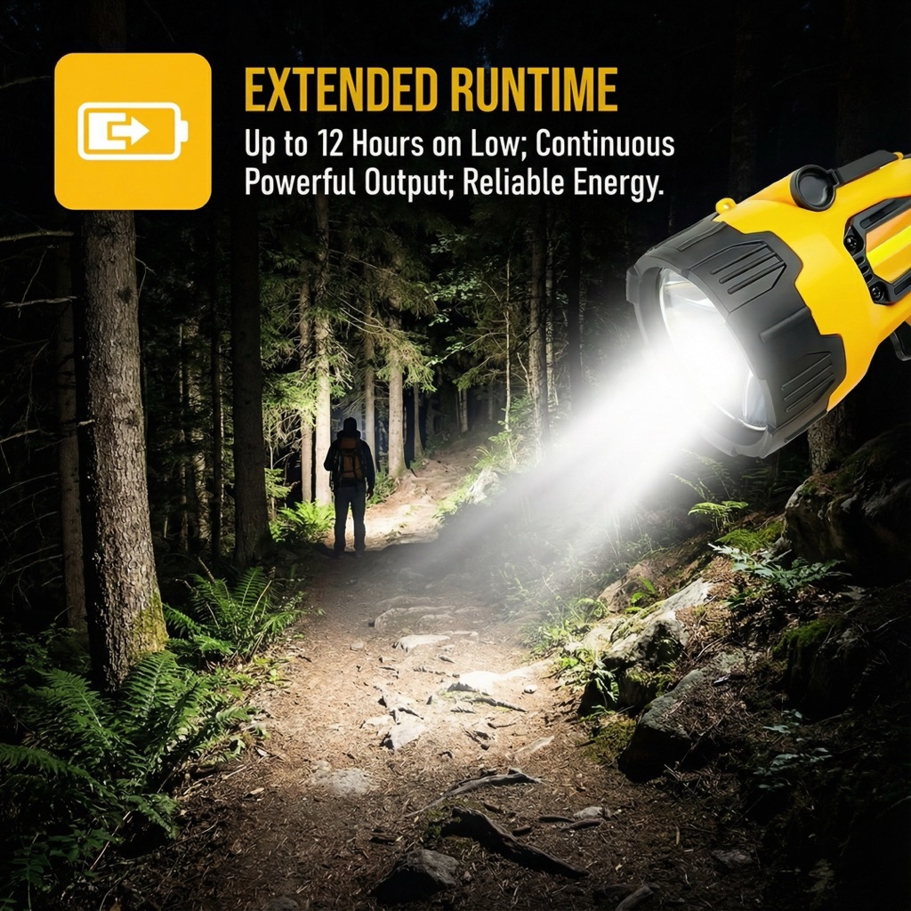 SearchLight Hy-7006 ไฟฉายสปอร์ตไลท์ทรงปืนความสว่าง หลอดCree XML-T6 800 Lumens ชาร์จในตัว เป็นพาวเวอร์แบงค์ชาร์จโทรศัพท์ - รูปที่ 3