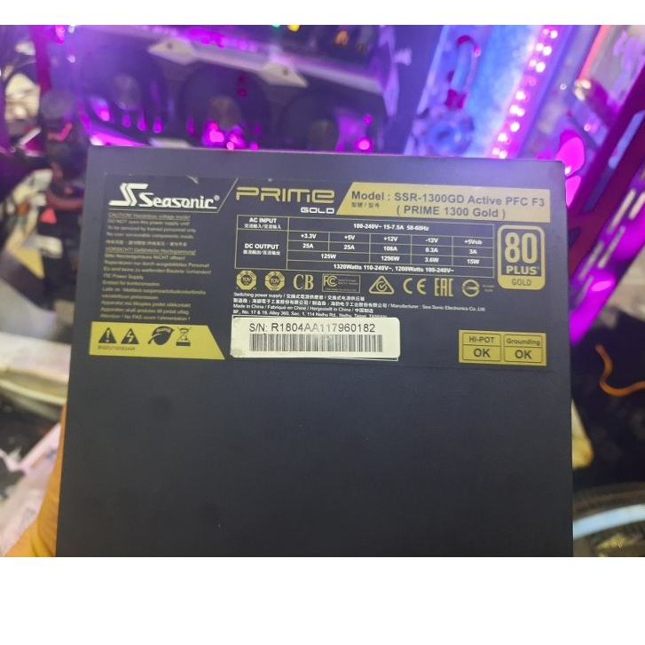 POWER SUPPLY   Seasonic PRIME Gold 1300W (80PLUS Gold) ใส่ I9 14900KS +RX 9700XT RTX 3090 สาย OC ห้า