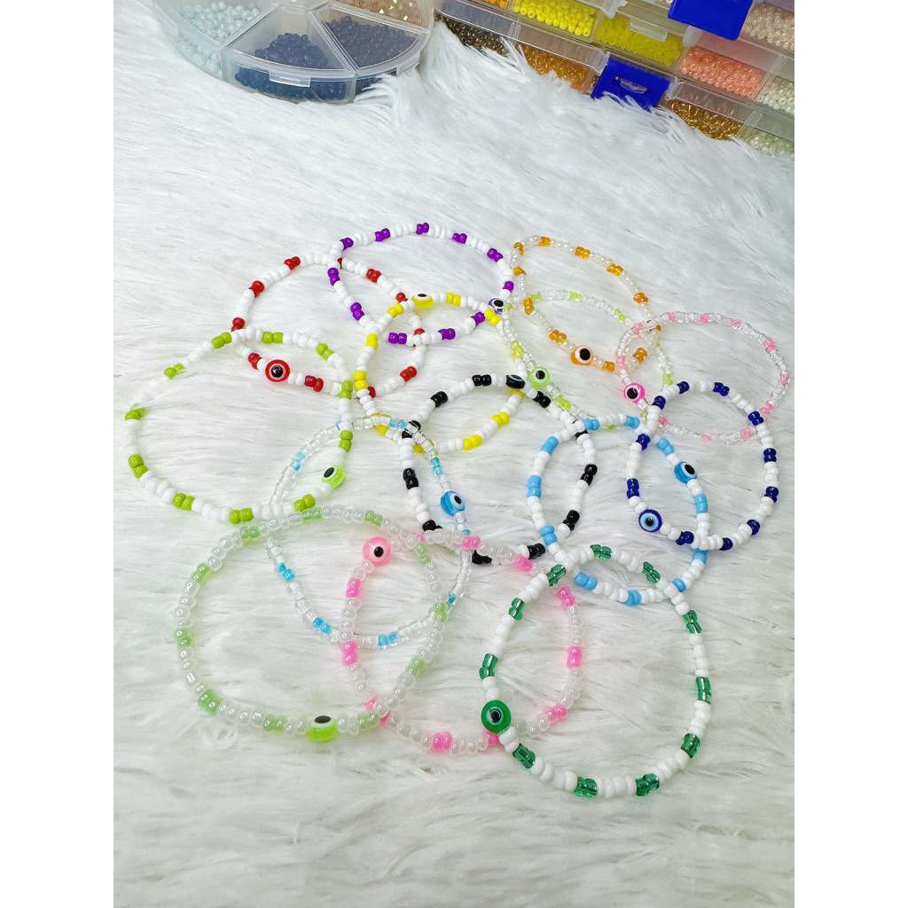 ᴷₚ⁽ᵇ²⁾ กำไลข้อมือ Evil Eye / Evil Eye Beaded Bracelet
