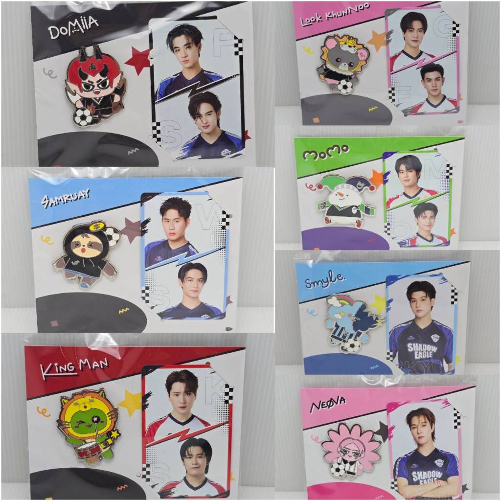 <พร้อมส่ง> FANDOOM PIN GMMTV STARLYMPICS 2025 เข็มกลัด #Domiia #Kingman #Momo #Samruay #Look Khunnoo