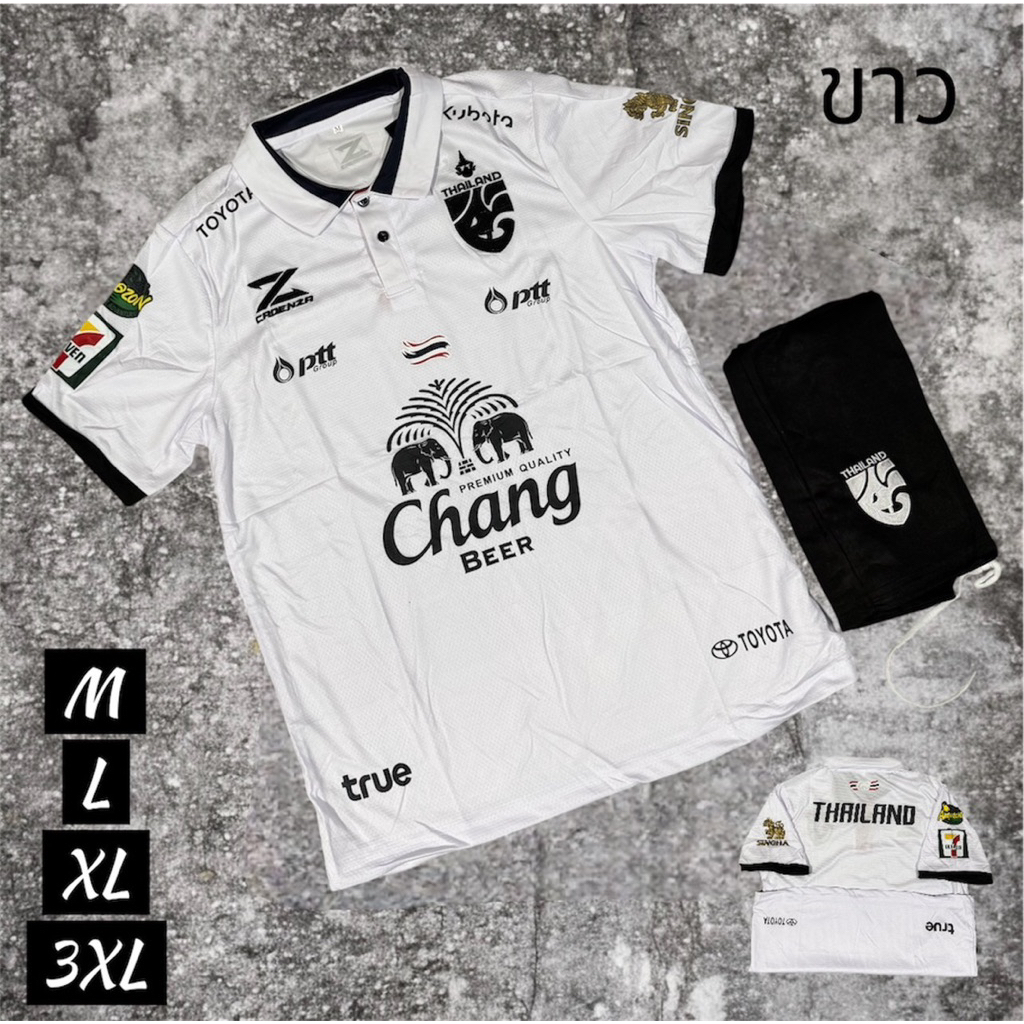 ชุดบอลชุดกีฬาคอปกเสื้อพร้อมกางเกงสินค้ามี8สีผ้านิ่มเย็นใส่สบายขนาดไซร้ M L XL 3XL