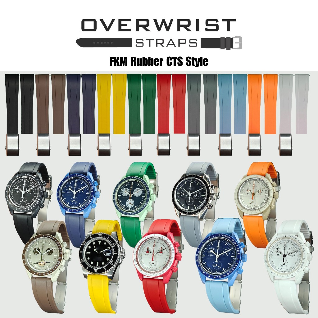 สายนาฬิกาแบบยางรุ่น FKM Rubber CTS Style