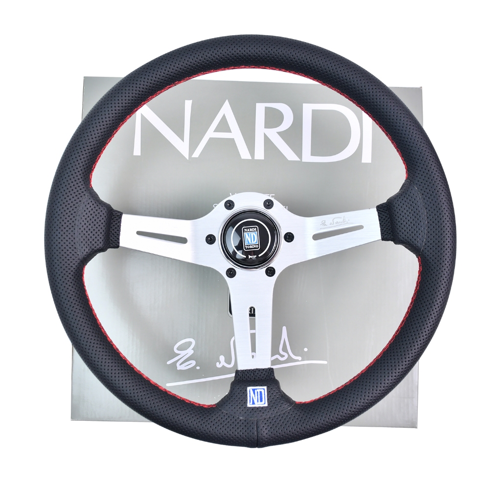 Nardi พวงมาลัยรถยนต์ หนังไมโครไฟเบอร์ เพิ่มความสปอร์ตให้กับรถใส่ได้กับรถทุกรุ่น แข็งแรงทนทาน ราคา ถูกที่สุด ดีลบีเคเค