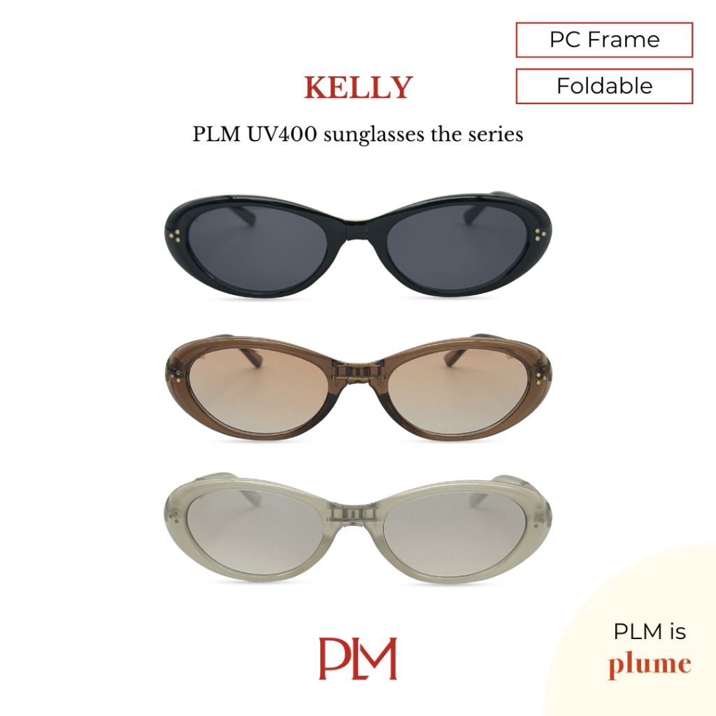 PLM (plume.bkk) แว่นกันแดดพับได้รุ่น ‘Kelly’ Sunglasses
