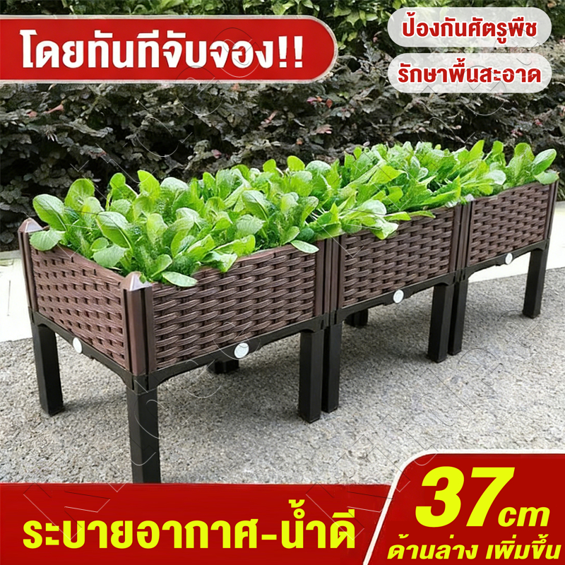 ยกด้านล่างขึ้น🔥กระบะปลูกผัก แข็งแรง ทนแดดทนฝน ไม่กรอบและไม่แตกหักง่าย Balcony Vegetable Planting Box