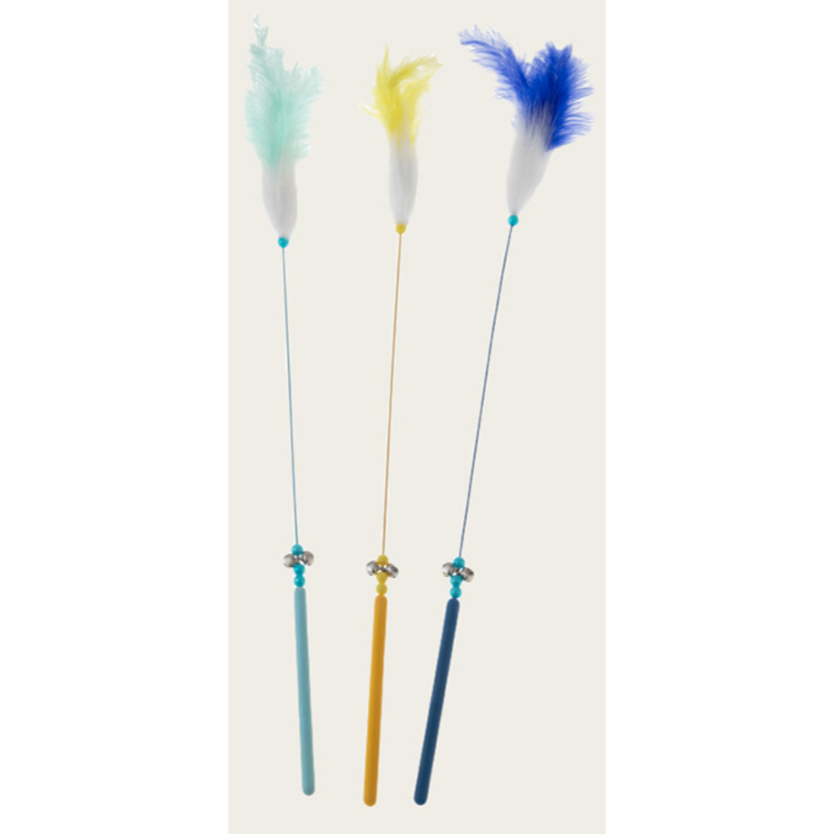 PP-1652 ไม้ตกแมว🪶 เล่นเพลิน ลดเบื่อ เสริมกิจกรรมสนุก สำหรับน้องแมว พร้อมส่ง Creative Feather Duster Feather