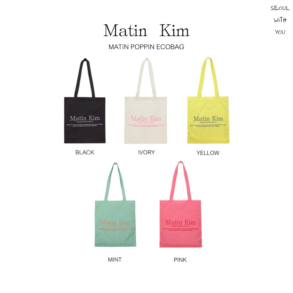 [PREORDER] Matin Kim Matin Poppin Ecobag / 5 Colors