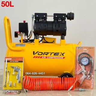 ปั้มลม 30ลิตร 50ลิตร Vortex รุ่นLimited เสียงเงียบ ปั้มลมออยฟรี Oilfree +อุปกรณ์ครบชุด รับประกัน1ปี