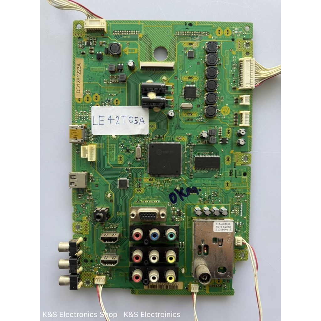 MAINBOARD Hitachi รุ่น LE-42T05A พารฺ์ท DD12S1223A อะไหล่แท้/ของถอดมือสอง รับประกันสินค้า 30 วัน