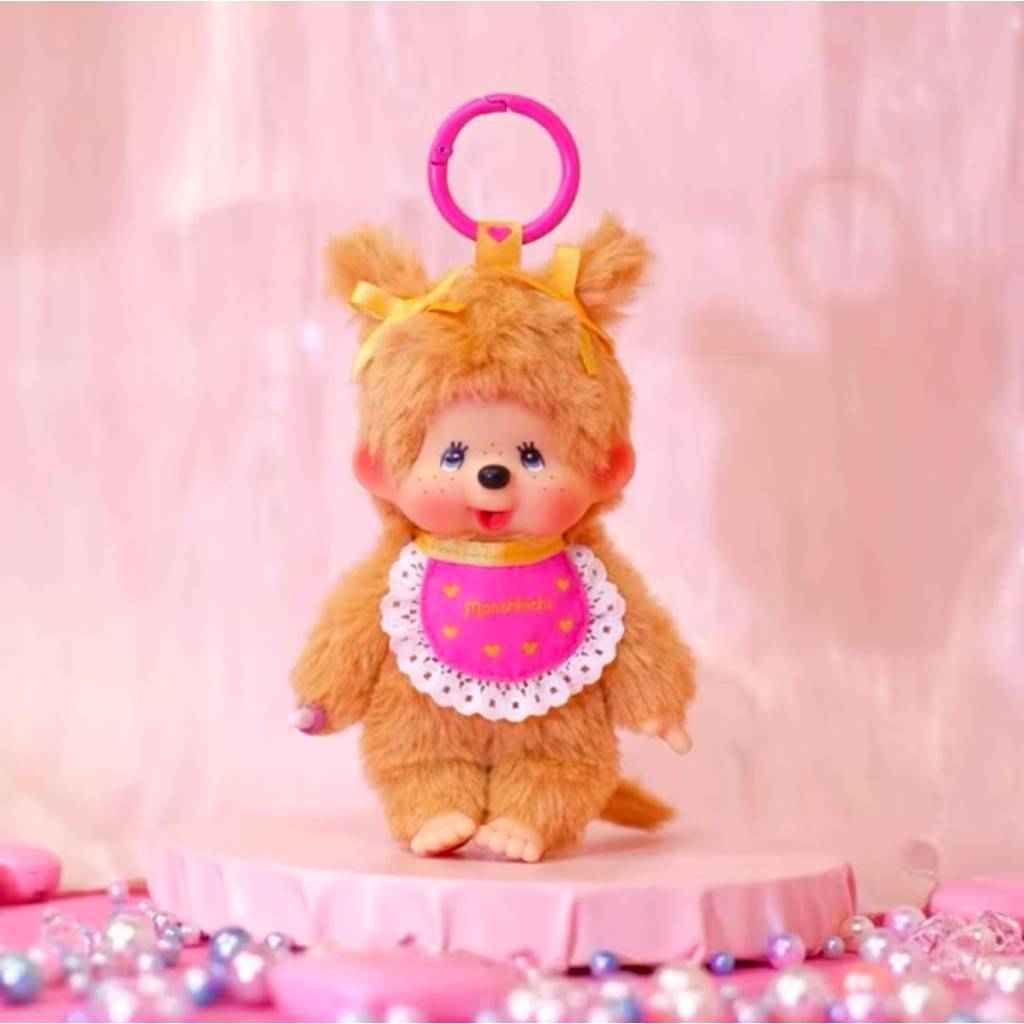 พร้อมส่ง! Monchhichi พวงน้องขนทอง collectionใหม่ สุดน่ารัก พวงกุณแจลิงมอนชิห้อยกระเป๋า ของแท้