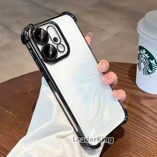 เคส สำหรับ OPPO Reno 15 Pro Max 5G Reno15 Reno15F Reno15Pro Reno15Promax A6X A6 4G A6Pro A5X ขอบ สีเงา กันกระแทก 021