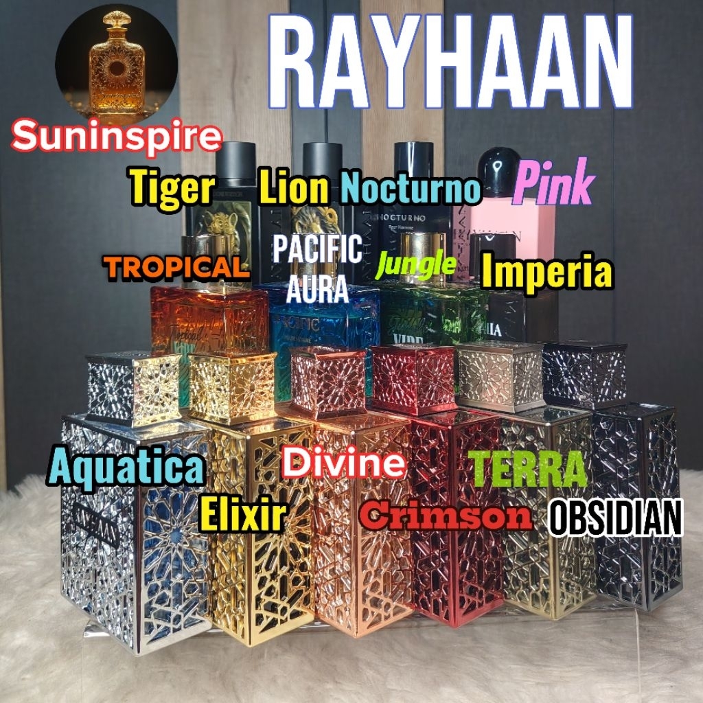 น้ำหอม​แบ่ง​ขาย​ Rayhaan Tiger, Lion, Nocturno, Pink Tropical Pacific Jungle Imperia Aquatica Elixir Divine CrimsonTerra