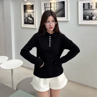 เสื้อโปโลแขนยาว คอปกกระดุม ผ้าคอตตอนยูนิ ผ้านุ่มใส่สบาย ไม่ร้อน (คอโปโลแขนยาว)