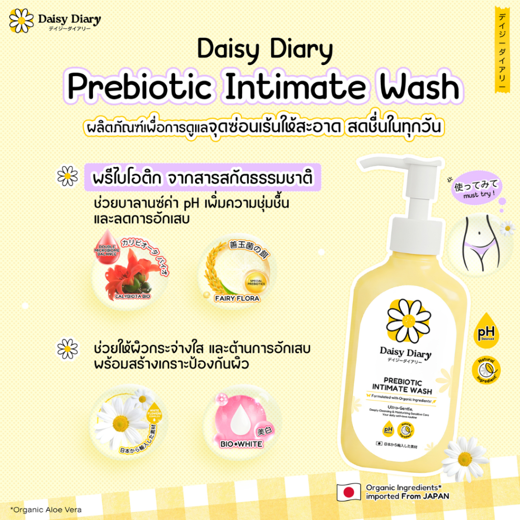 [FREE GIFT] ซื้อ DAISY DIARY ครบ 619.- แถมฟรี Daisy Diary Prebiotic Intimate Wash 50ml. มูลค่า 199.- รูปที่ 2