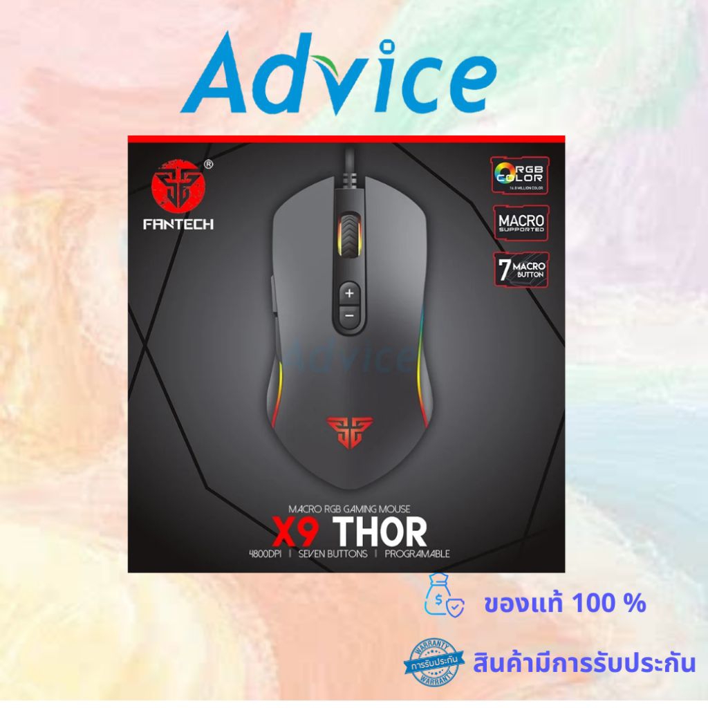 MOUSE FANTECH X9 THOR GAMING BLACK