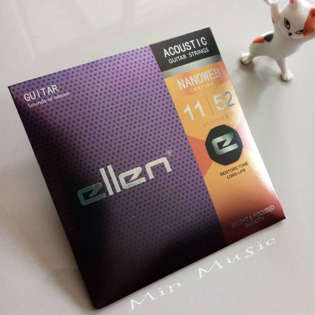สายกีตาร์โปร่งเคลือบกันสนิม Ellen NANOWEB coating รูปที่ 2