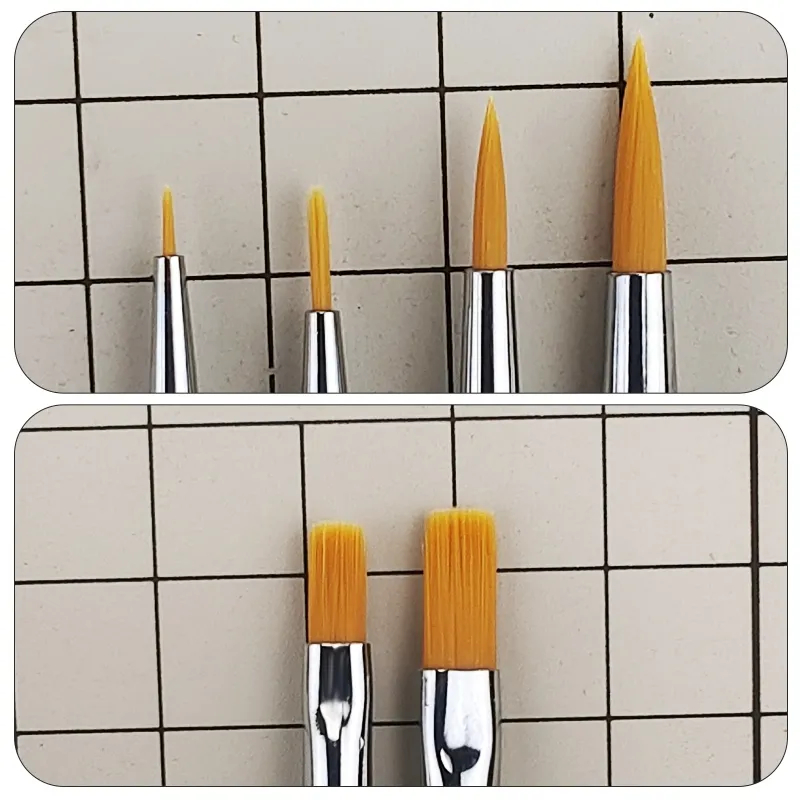 Stedi - พู่กันขนละเอียด ปลายแหลม ปลายแบน สำหรับงานโมเดล Model Paint Brush - รูปที่ 4