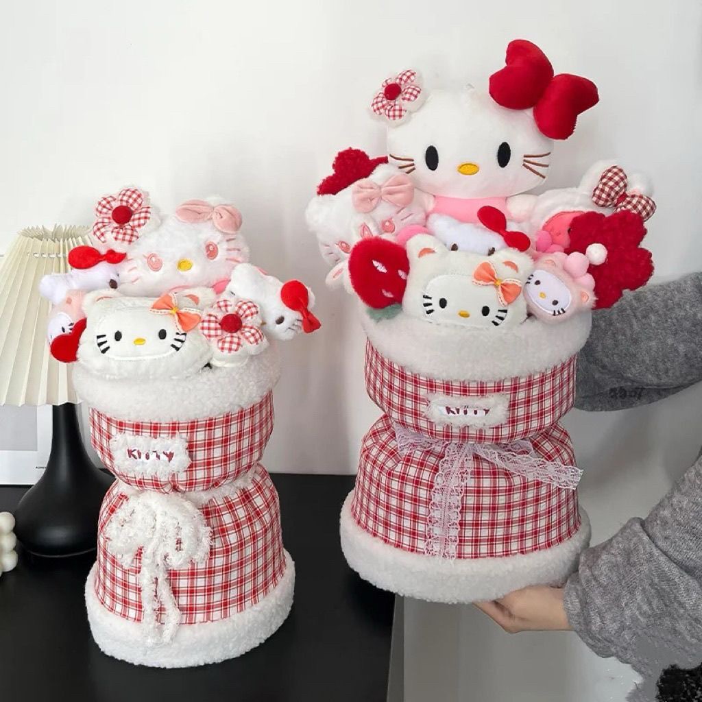 ช่อดอกไม้ตุ๊กตาเฮลโลคิตตี้ ของขวัญที่ยอดเยี่ยมสำหรับแฟนสาวของคุณ โดยเฉพาะในวันวาเลนไทน์ วันเกิด หรือวันรับปริญญา - รูปที่ 2