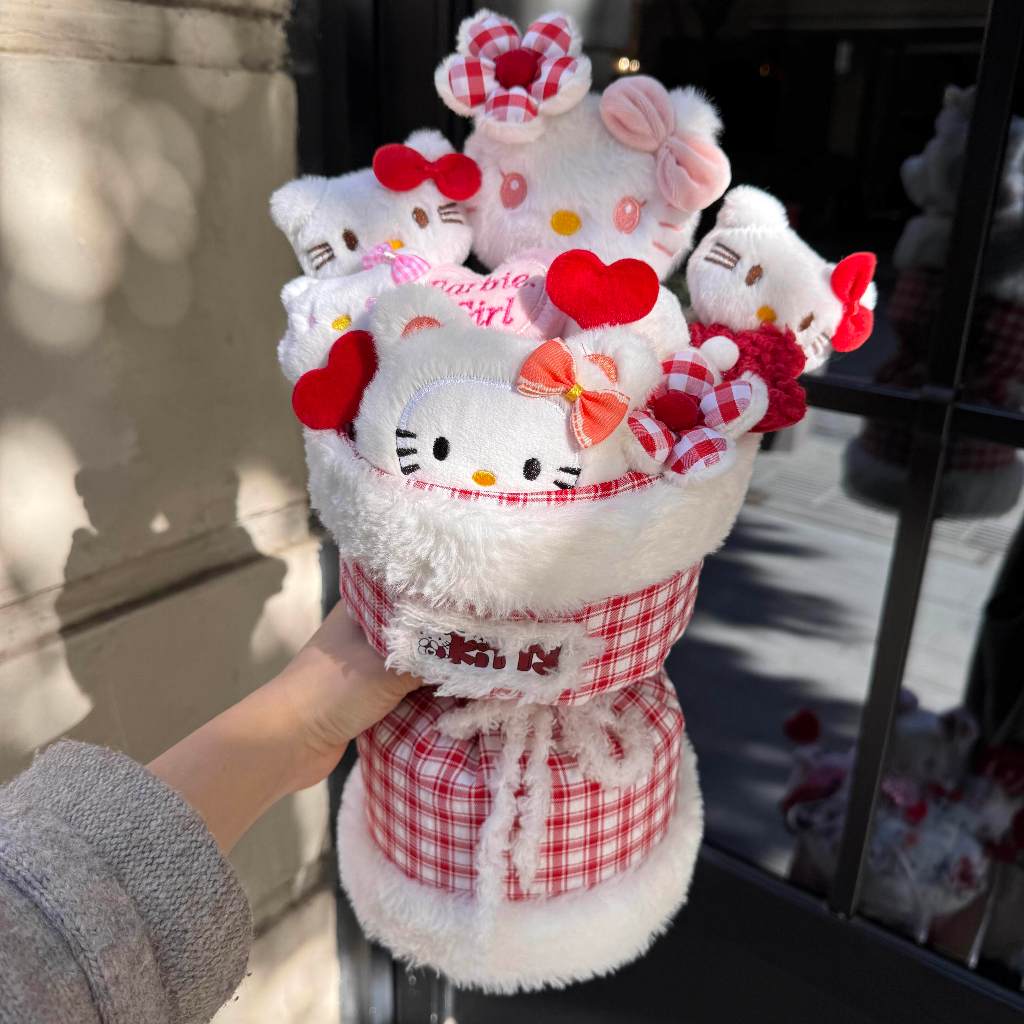 ช่อดอกไม้ตุ๊กตาเฮลโลคิตตี้ ของขวัญที่ยอดเยี่ยมสำหรับแฟนสาวของคุณ โดยเฉพาะในวันวาเลนไทน์ วันเกิด หรือวันรับปริญญา - รูปที่ 5