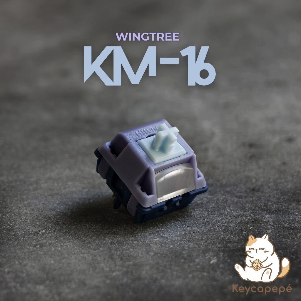 WingTree KM16 linear switch (10ชิ้น) pre lubed สวิตช์คีย์บอร์ด 1จังหวะ km-16