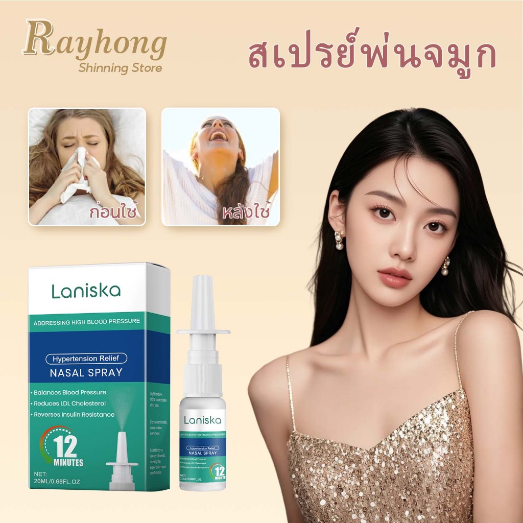 Laniska สเปรย์ฉีดจมูก Nasal Spray นาซัลลีซพ่นจมูก ภูมิแพ้ คัดจมูก หายใจไม่ออก บรรเทาอาการคัดจมูก20ml