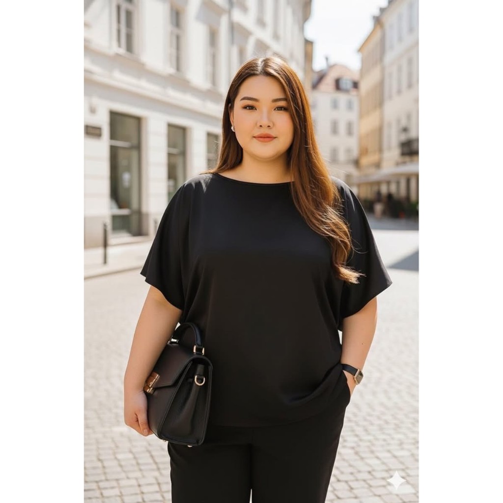 เสื้อซาติน เกรดดี ทรงสวย สาวอวบใส่ได้