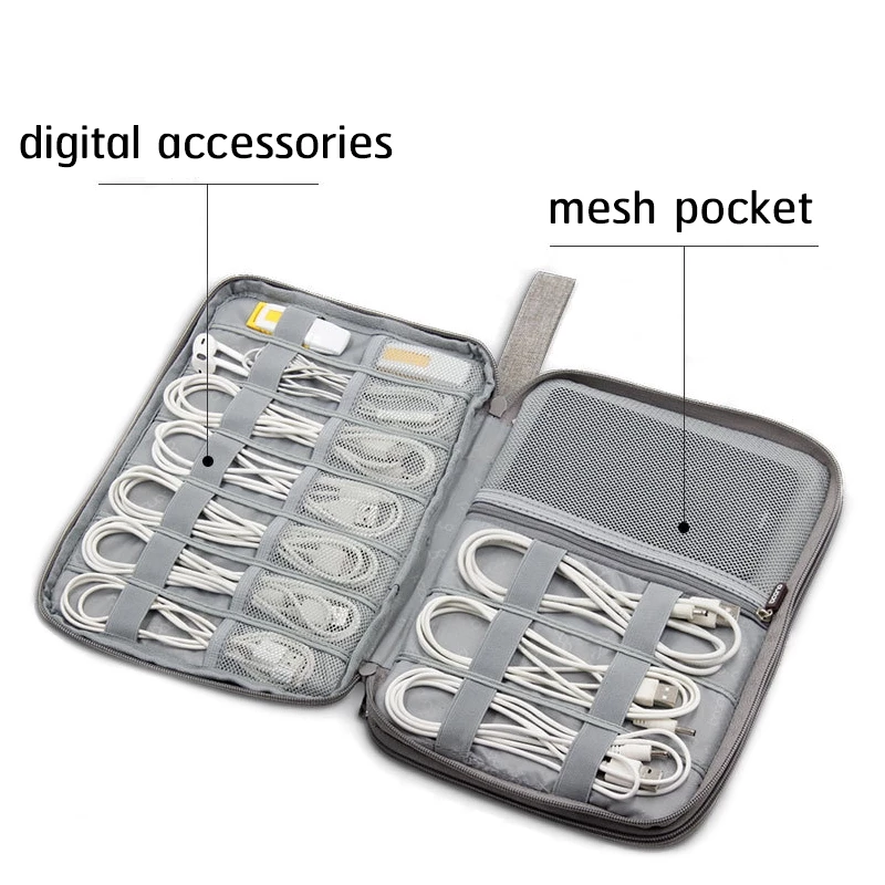 KRIS กระเป๋าจัดระเบียบสายไฟ สายชาร์จ สายเคเบิล อุปกรณ์ไอที Travel IT Gadget Organizer รุ่น BN-D006 thumbnail 9