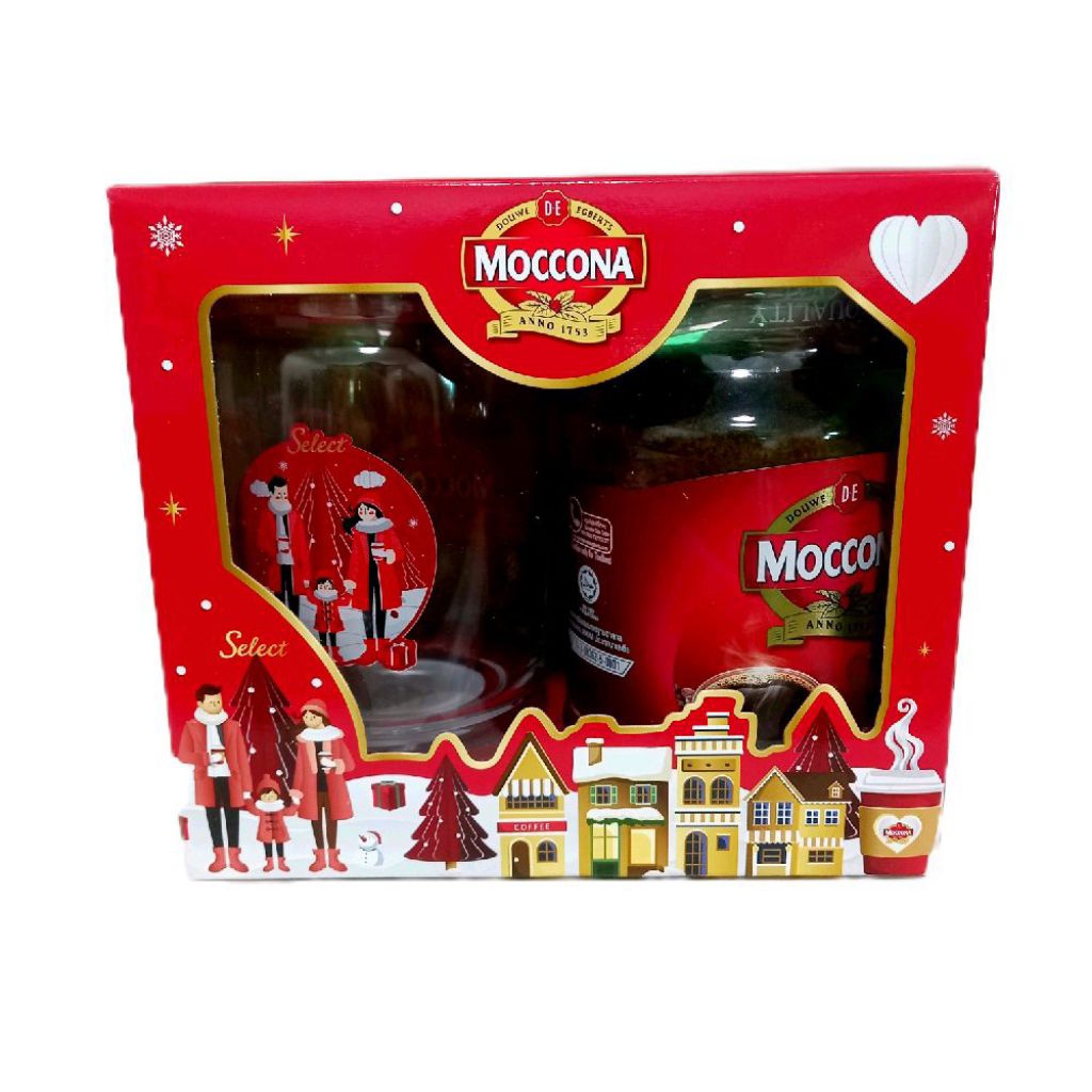 Moccona มอคโคน่า ซีเล็ค กาแฟสำเร็จรูป ปริมาณ190กรัม+ฟรีแก้ว1ใบ