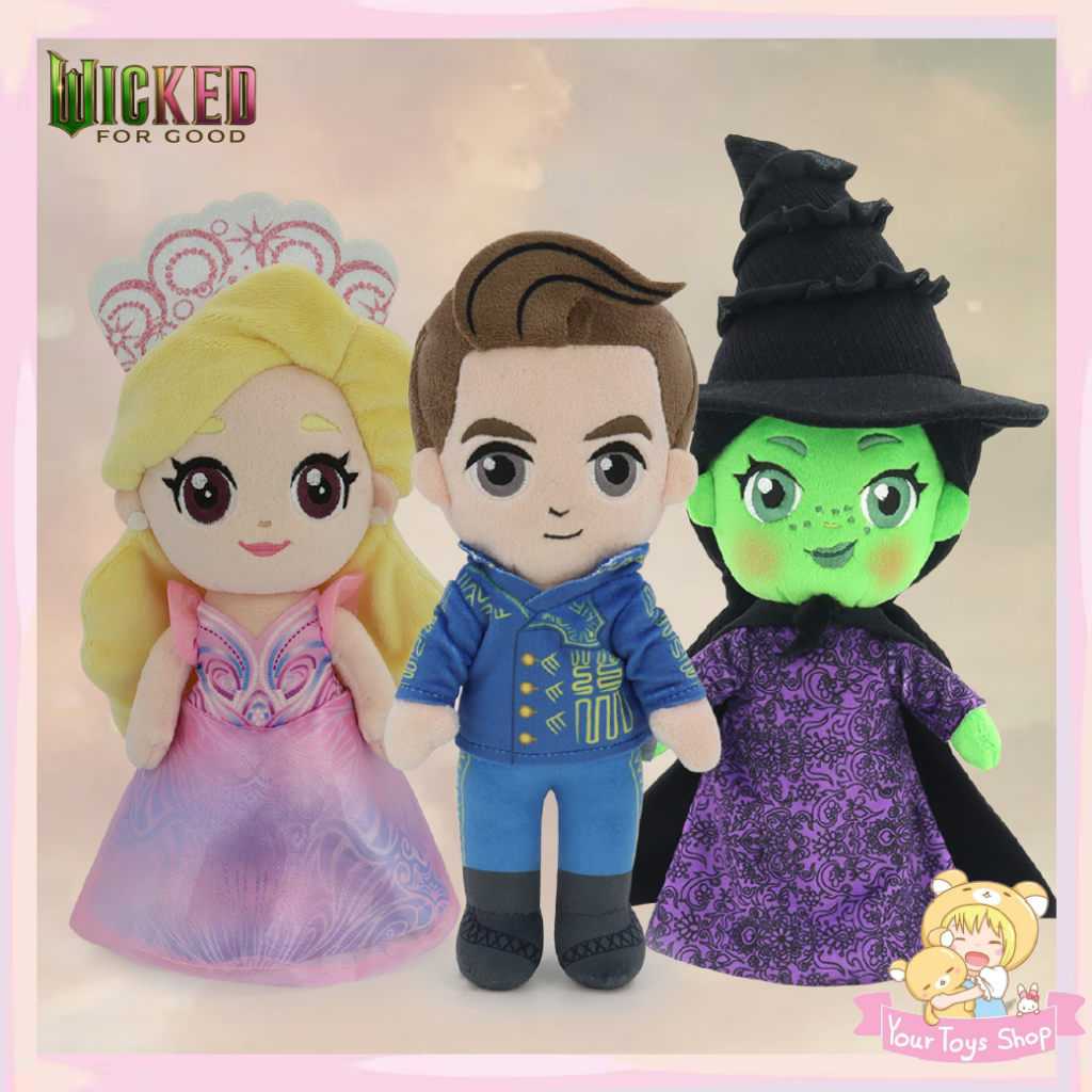 [Glinda Elphaba Fiyero ] ตุ๊กตาลิขสิทธิ์แท้ Wicked ตุ๊กตาแม่มดเขียว และเจ้าหญิง ขนาด 9 นิ้ว