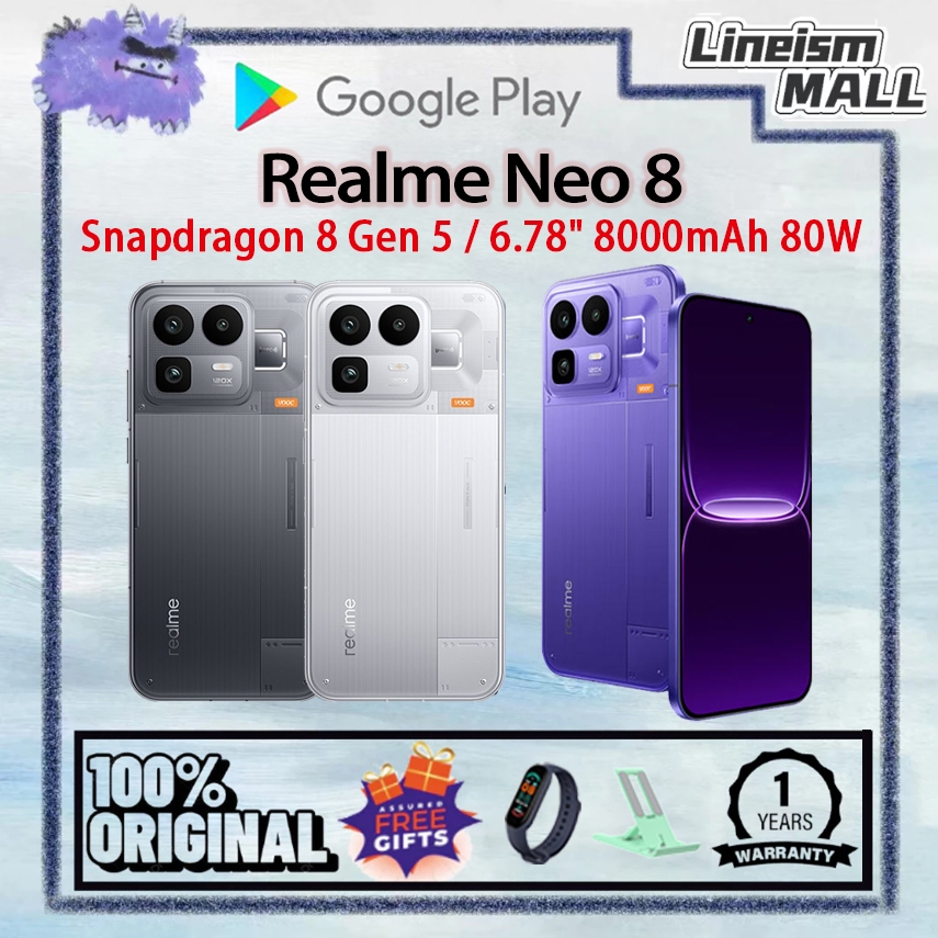 Realme Neo 8 Snapdragon 8 Gen 5 6.78" Realme Neo7 Turbo Dimensity 9300+ Dual SIM Realme Phone