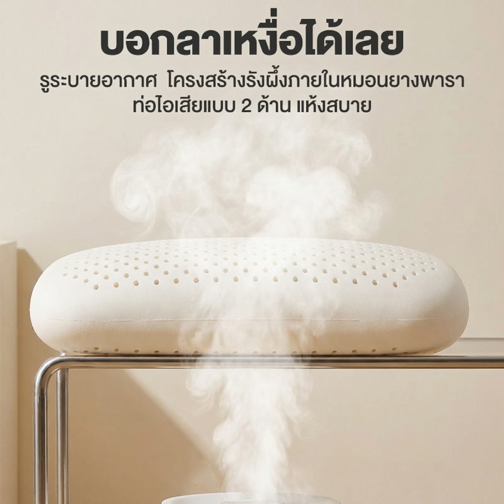 𝐈𝐍𝐅𝐔𝐍 หมอน หมอนเมมโมรี่โฟม หมอนยางพาราขนาดเล็ก รุ่น นุ่ม สบาย พับเก็บได้ น้ำหนักเบา พกพาสะดวก Nap Pillow รูปที่ 2