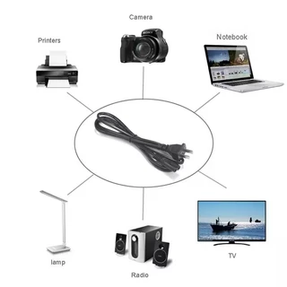 สายไฟ AC ยาว1.5เมตร 2รู 220-240v สายดำ ทนทาน